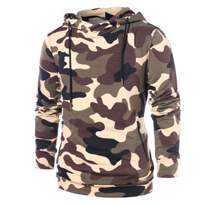 Pull à capuche personnalisé 100% coton pour hommes, design de camouflage de haute qualité, technique délavée pour la saison hivernale - Product Image 1