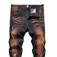 Service OEM ODM – Jean Homme Droit Respirant et Robuste, Style Urbain Été/Hiver, Fait Main, Poches Élégantes, Pantalon en Denim pour Homme
