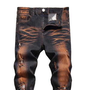 OEM & ODM Service Heavyweight Breathable Straight Man Jean <b>Pants</b> Handmade Stylish Pockets Men Denim <b>Pants</b> - Product Image 5