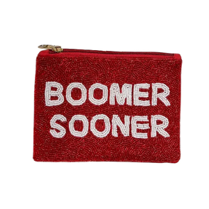 Monedero de moda para mujer Boomer Sooner Gameday con cuentas para mujer, monedero hecho a mano con cuentas - Product Image 1