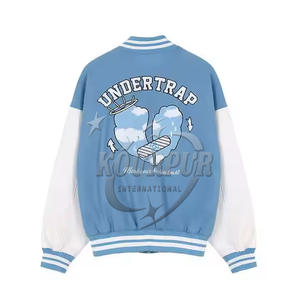 Chaqueta de invierno con letras de algodón 100% ligera hecha a medida para hombre, nuevo estilo con cuello levantado, ropa personalizada Premium - Product Image 2