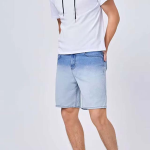 Shorts en jean pour hommes sur mesure en gros, OEM, taille plus, lavage moyen, coupe droite, polyester/coton, streetwear, haute qualité - Product Image 2
