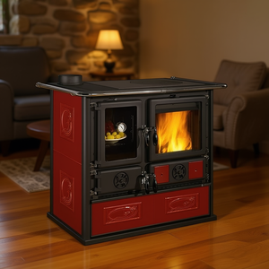 Estufa de Leña Nordica 8.2kW ROSA, Modelo Vst Liberty Bordeaux de 5 Estrellas, con Salida de Humos a la Izquierda, 103x65x85.1cm - Product Image 3