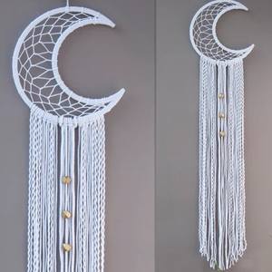 Gran oferta, atrapasueños de macramé bohemio, colgante de pared redondo hecho a mano para arte de pared decorativo para el hogar - Product Image 6