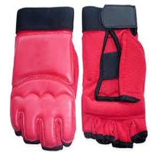 Cheap Price Hot Selling WTF Approved Adult Unisex Half Finger/<b>Fingerless</b> PU <b>Leather</b> Taekwondo Hand <b>Gloves</b> - Product Image 4