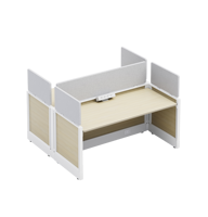 Poste de travail commercial OMNI avec cloisons insonorisées, bureau cubique anti-bruit pour le bureau