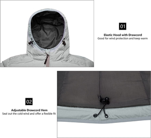 Chaqueta acolchada gruesa para mujer con cremallera y cremalleras de pato transpirable y a prueba de viento de talla grande decoración personalizada chaquetas de mujer - Product Image 5
