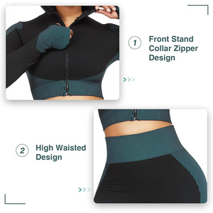 Ensembles de sport personnalisables Street Grace pour femmes en Spandex/Polyester, tissu respirant à séchage rapide, coupe confortable, taille élastique pour le yoga - Product Image 3