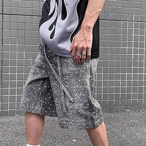 กางเกงขาสั้นสำหรับผู้ชายประดับพลอยเทียมระยิบระยับสำหรับใส่แสดงโลโก้ได้ตามต้องการ - Product Image 4