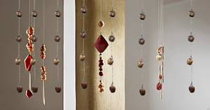 Campanas colgantes elegantes hechas a mano con forma de racimo dorado, campanas de viento para balcón interior y exterior y decoración de boda, adornos de jardín - Product Image 5