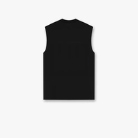 Camiseta sin mangas extragrande transpirable para hombre, de poliéster/algodón, tejido elástico, estilo urbano para gimnasio