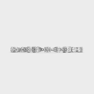 IGI Certified Multi-Shape Lab Grown Diamond Tennis <b>Bracelet</b> in <b>Solid</b> 925 Sterling <b>Silver</b> - Product Image 1