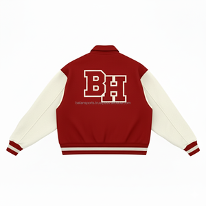 450 GSM laine mélangée Varsity Jacket doublure intérieure rouge et blanche Logo personnalisé avec broderie Chenille Patch vestes universitaires pour femmes - Product Image 2