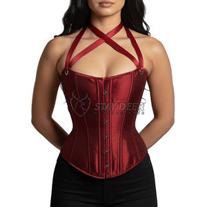 Women Gothic Steampunk <b>Corset</b> Top, Victorian Lace Up <b>Fashion</b> Bustier - Product Image 4