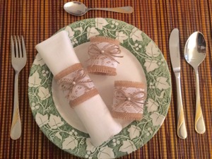 Anneau de serviette en rotin de style nœud mignon pour une décoration de table à manger charmante et une mise en place quotidienne de la table à la maison avec un design tissé naturel - Product Image 5