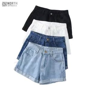 กางเกงขาสั้นผ้ายีนส์ที่ดีที่สุดของผู้หญิงสีทึบกางเกงขาสั้นบางเฉียบสำหรับผู้หญิงดีไซน์ทันสมัยและมีหลายสีและไซส์พิเศษสำหรับผู้ชายฤดูร้อน - Product Image 3