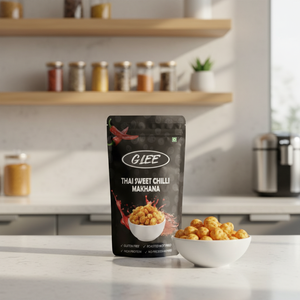 Noix de Makhana grillées au piment doux thaïlandais 30g – Faible en gras, riche en protéines, saine, sans gluten, collation croustillante en sachet stand-up - Product Image 4