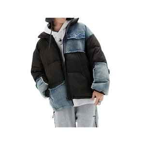 Manufacturer Supply Windbreaker Denim Windproof Custom Puffer Jacket For Men <b>Bubble</b> <b>Coat</b> Outwear Winter Puffer Jackets Unisex - Product Image 3