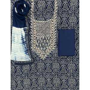 Traje de Algodón Glaseado con Estampado a Mano Sin Coser para Mujer - Product Image 1