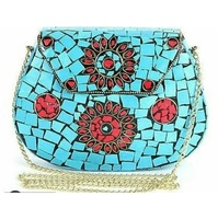 Pochette en laiton pur pour femmes, sac à main de soirée en métal d'excellente qualité, sac à main de fête en strass, pochette élégante