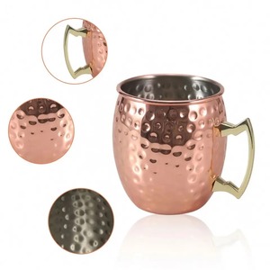 Gran promoción, taza de mula de Moscú, vajilla de cobre puro con mango de cobre, chapado en cobre de acero inoxidable, vajilla de metal de alta calidad - Product Image 4
