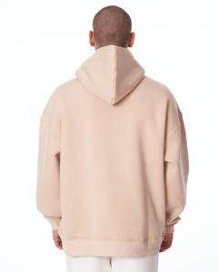Sudadera con capucha básica Beige de gran tamaño para hombre, ropa de calle urbana de algodón 100%, producto básico OEM de calidad superior, sudaderas con capucha mezcladas de algodón para hombre - Product Image 5