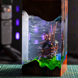 Lámpara de Resina Epoxi Personalizada, Lámpara de Resina Epoxi, Lámpara de Arte de Madera y Resina, Lámpara de Noche Personalizada, Regalo Hecho a Mano, Cumpleaños - Product Image 2