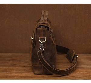 Vintage Genuine Leather LLB-0052 Men's <b>Laptop</b> <b>Messenger</b> Briefcase Business Tote Handbag Shoulder <b>Bag</b> - Product Image 5