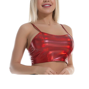 Top Corto Sexy de Alta Calidad con Logotipo Personalizado para Mujer, Diseño Vintage Ajustado, Estilo Casual, Tejido Transpirable - Product Image 1