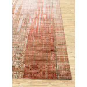 พรมไหมไผ่ผสมขนสัตว์ถักมือลาย Kavi Ivory รุ่น SRB(701) ลายแบบนามธรรม ไม่มีเชือกผูก สำหรับใช้ในบ้าน - Product Image 4