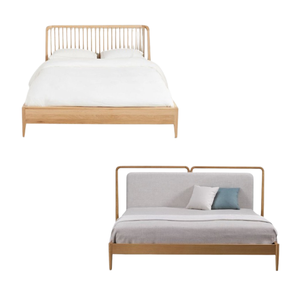 Juego de Cama de Madera Maciza Natural Ecológica, Cama de Madera Súper Cómoda, Tamaño King, Muebles de Dormitorio de Indonesia - Product Image 3