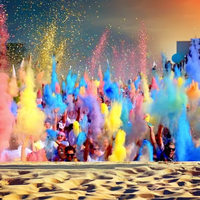Poudre colorée Holi pour événements sportifs, Thanksgiving, Noël et Nouvel An, 100% sûre et non toxique, directement du fabricant indien