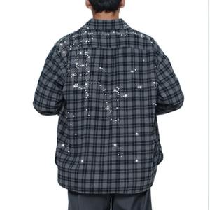 Vente en gros Nouveau design Chemise en flanelle à carreaux pour hommes 100% coton anti-rides coupe régulière à manches longues Robe d'automne décontractée - Product Image 2