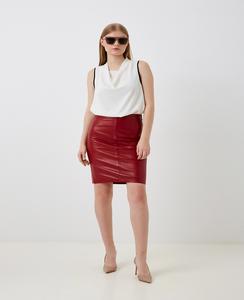 กระโปรงหนังแกะสไตล์วินเทจสำหรับผู้หญิงใหม่ย้อมสีล้วนดีไซน์แตกต่างกันผลิตโดยตรง - Product Image 5