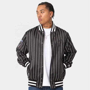 Nouvelle veste de baseball en satin élégante en promotion – Streetwear tendance, imperméable, coupe-vent, réversible, col montant pour homme - Product Image 1