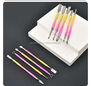 Empujador de Cutículas de Acero Inoxidable Reutilizable de Doble Color con Logotipo Personalizado, Removedor de Piel Muerta, Esmalte de Uñas en Gel, Manicura y Pedicura - Product Image 2