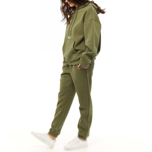 Chándal elegante de alta calidad para hombre y mujer, venta al por mayor, fabricantes OEM, sudaderas con capucha de 2 piezas de forro polar grueso para hombre, conjunto de Jogger para hombre - Product Image 2