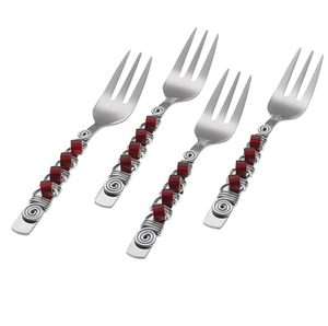 Nouveau Style cuillère fourchette outil de service vaisselle argent fini métal cuillère à café fourchette accessoires de table - Product Image 3