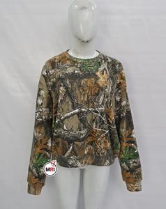 Vente en gros Chemise de chasse camouflage à manches longues en coton Realtree pour hommes, sweats à capuche tricotés solides et décontractés pour femme - Product Image 1