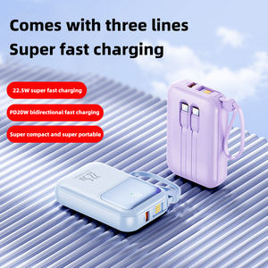 Banques d'alimentation portables 10000mAh PD 22.5W avec écran numérique, chargeur rapide avec câbles pour smartphones - Product Image 2