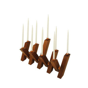 Venta al por mayor decoración de la Mesa del hogar portavelas de madera accesorios de iluminación forma personalizada portavelas de madera y soporte - Product Image 3