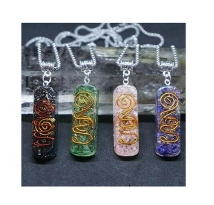 สร้อยคออัญมณีจี้ช็อกโกแลตสำหรับงานบำบัดทางจิตวิญญาณและพลังงาน - Product Image 4