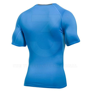 Breathable Quick Dry Knitted <b>Men</b> Gym T-Shirts with Smooth <b>Stretch</b> Fabric Short Sleeve for Fitness Exercise Sports Activities - Product Image 2