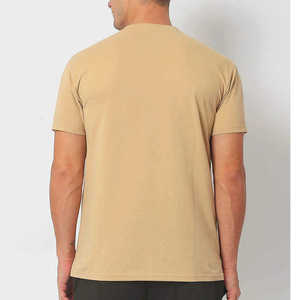 เสื้อยืดคอกลมแขนสั้นสีพื้นสำหรับผู้ชายขายส่ง เสื้อยืดลำลองผ้าฝ้ายสั่งทำสำหรับผู้ชาย - Product Image 3