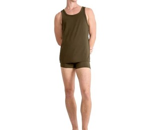 Camiseta sin mangas de algodón esencial para hombre, camiseta sin mangas para fitness informal y ropa deportiva, cuello cuadrado, logotipo personalizado de Color sólido - Product Image 2