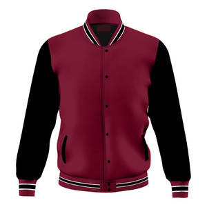 Custom Made Men's Vintage Style Varsity <b>Jacket</b> Premium Quality Windproof Breathable <b>Fleece</b> <b>Lined</b> Polyester/Cotton Custom Colors - Product Image 4