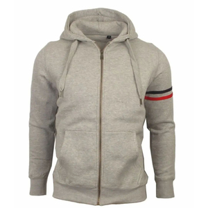 Sweats à capuche d'hiver personnalisés pour hommes 100% coton de haute qualité avec tissu tricoté teint uni respirant et à séchage rapide - Product Image 6