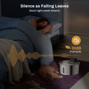 Dispensador de Agua Automático Recargable Ultrasilencioso de 3.2L para Perros y Gatos, Acero Inoxidable Duradero, Resistente al Agua IPX5, Pantalla LCD - Product Image 5