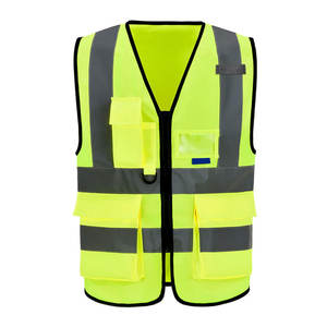 Bon marché Prix extérieur Construction réfléchissant haute visibilité gilet de sécurité haute qualité fermeture éclair Style Cargo poches gilet de sécurité - Product Image 1