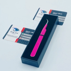LUCKY LASH <b>TOOLS</b> Professional Curved Eyelash Extension Tweezers Stainless Steel <b>Smooth</b> Tip 10mm Anti-Magnetic Precision Tweezers - Product Image 2